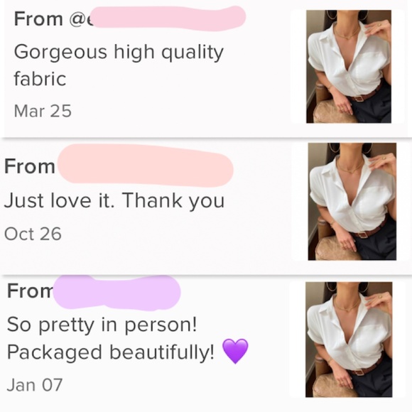 White Casual Button Up / Down Shirt Collar V-Neck Button Front Short Sleeve - Picture 14 of 17